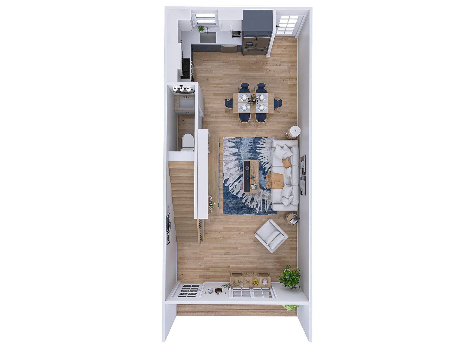 Walker's Landing Townhome, Ground Floor Layout