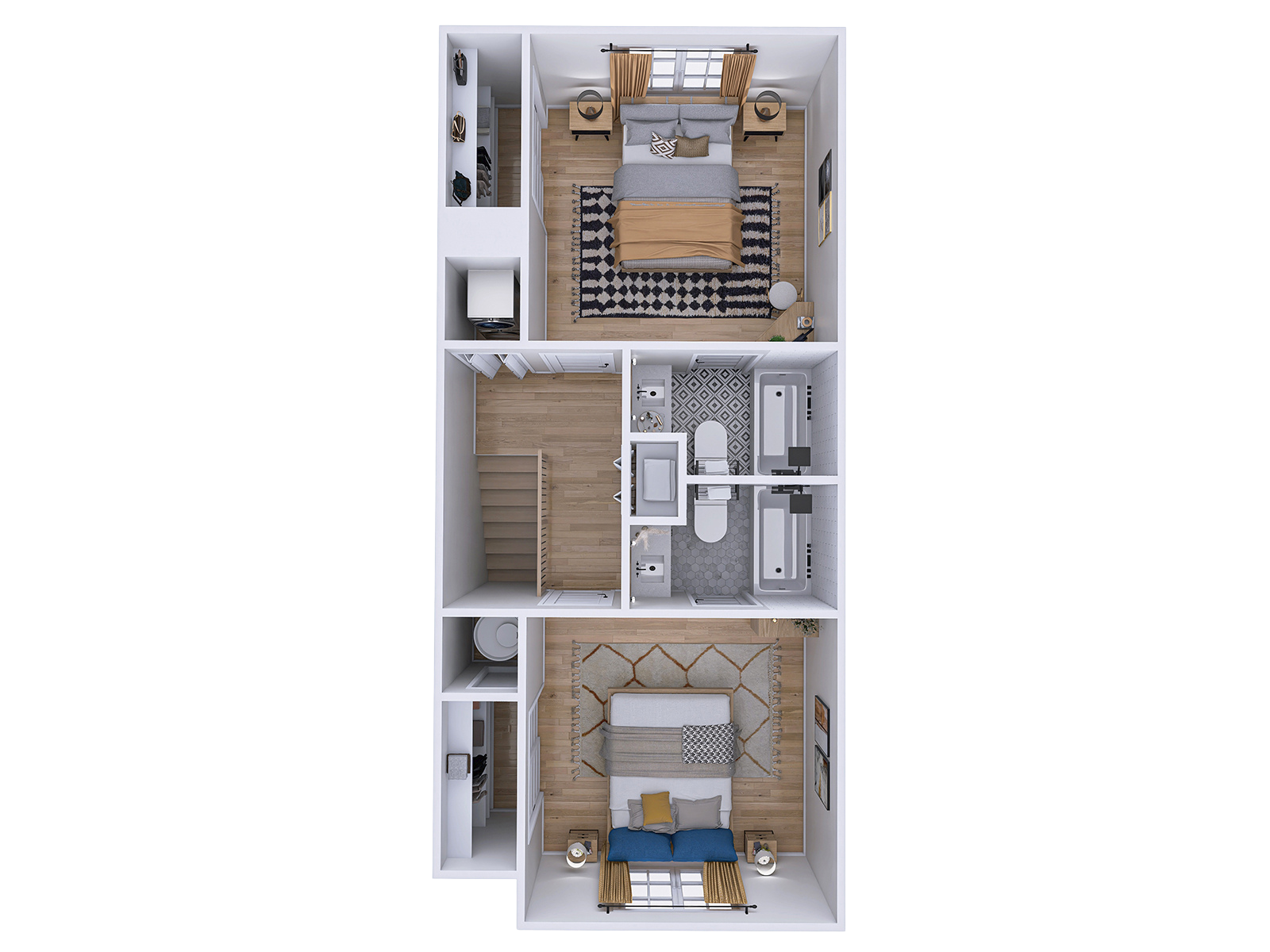 Walker's Landing Townhome, 2nd Floor Layout